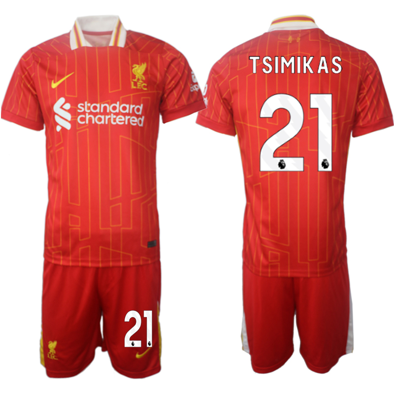Men 2024-2025 Club Liverpool home red 21 Soccer Jersey